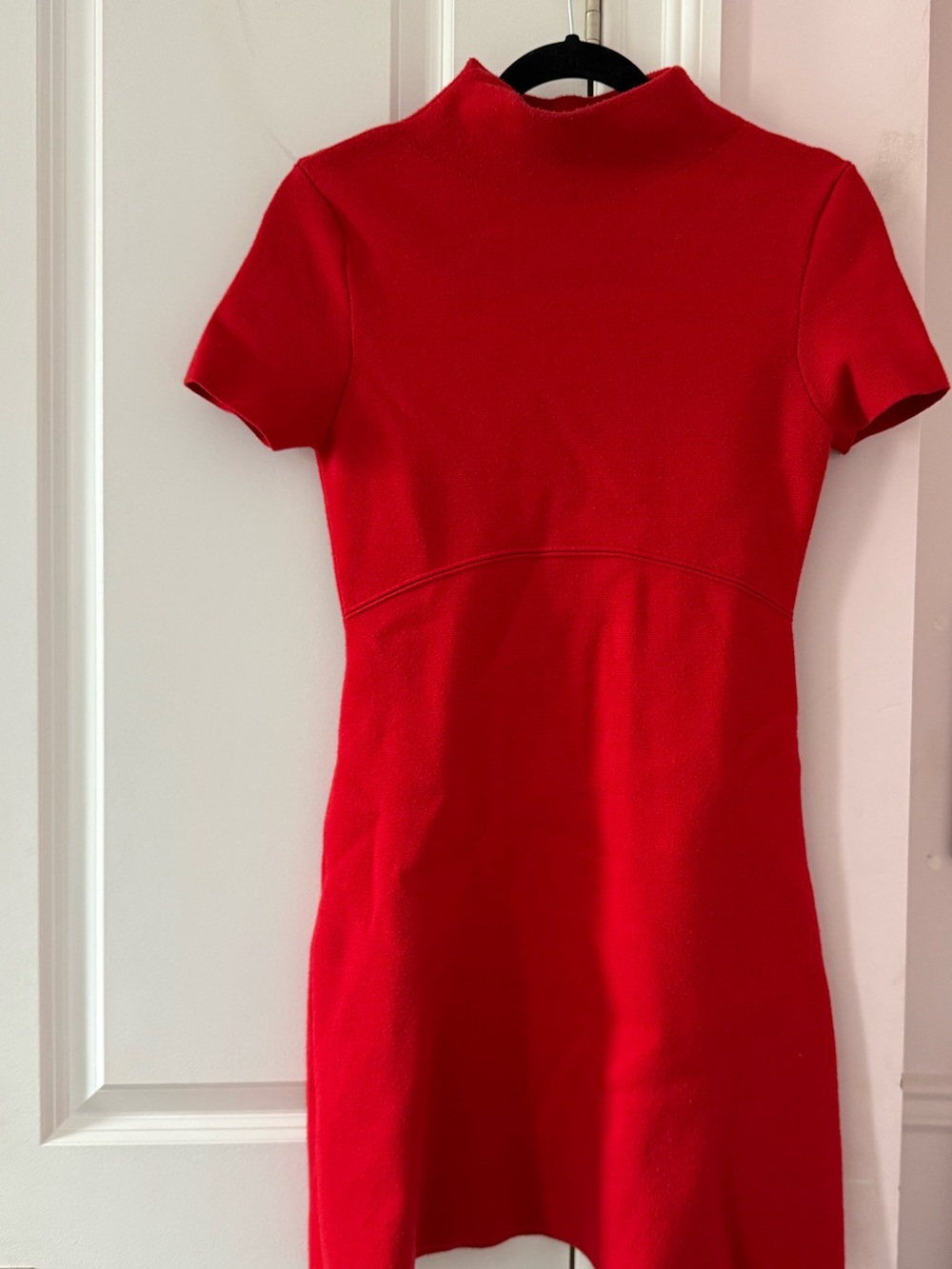 Zara Red Mock Neck Knit Mini Dress Women’s Small